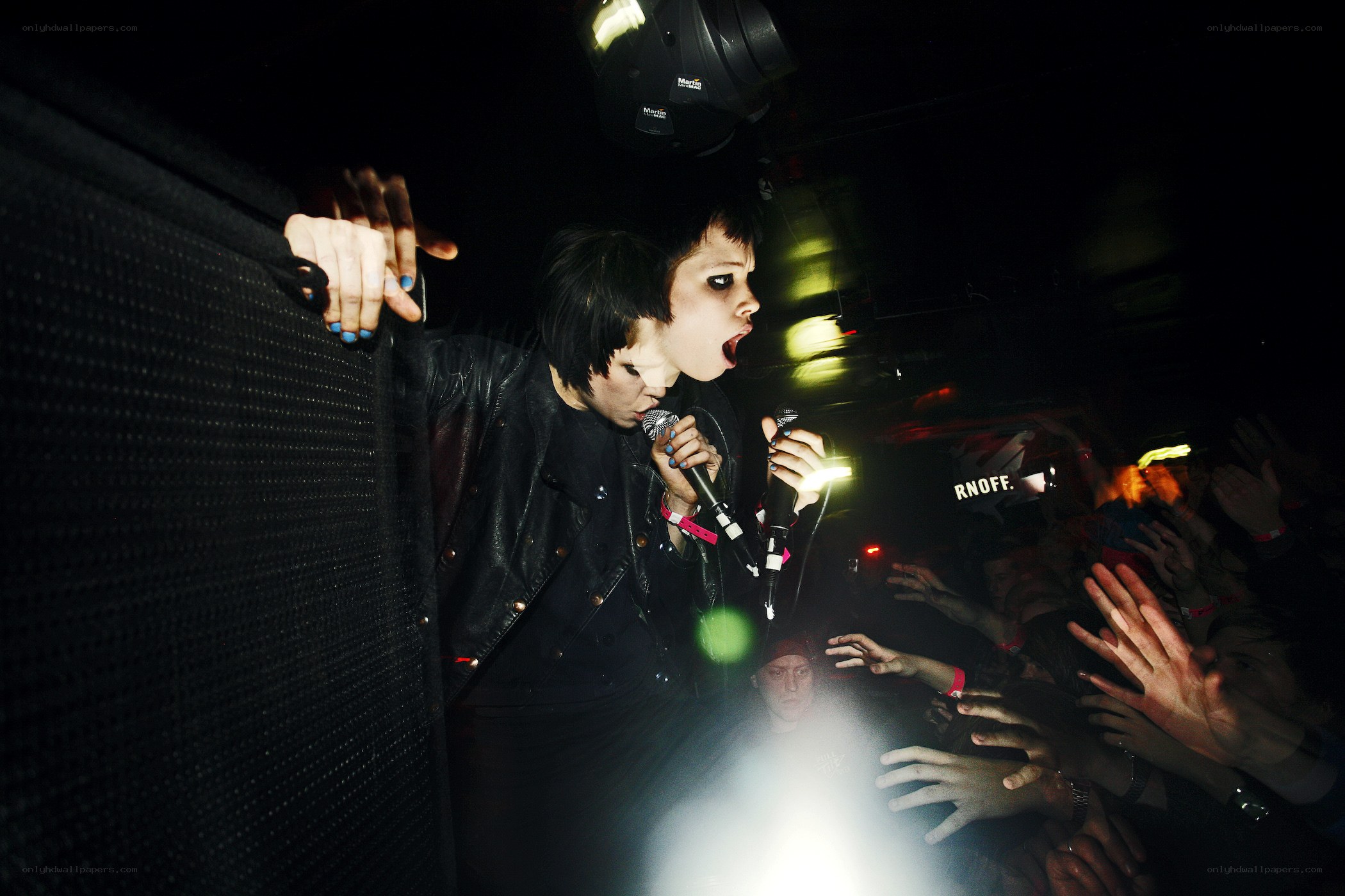 Singer performing at a concert