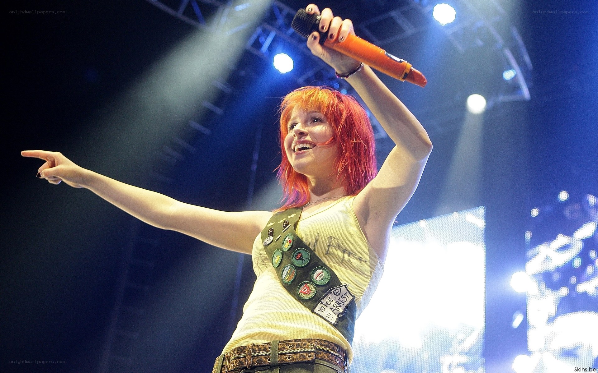 singer performing on stage