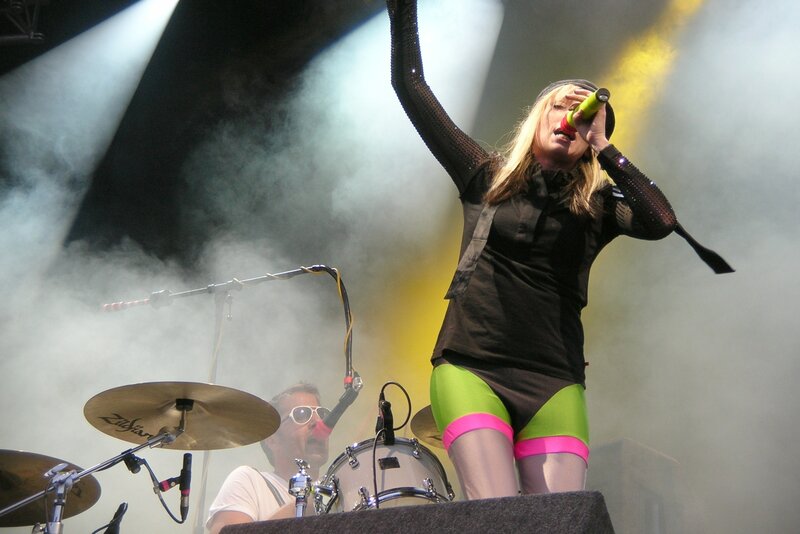 Singer performing on stage