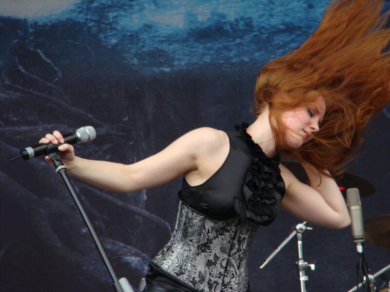 Singer performing on stage