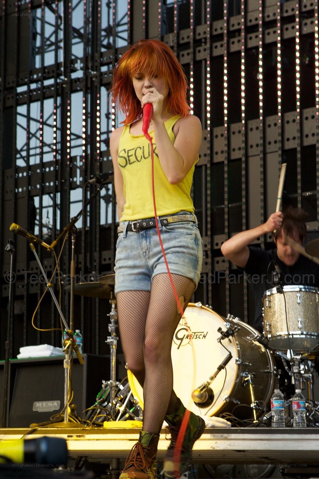 Singer performing on stage