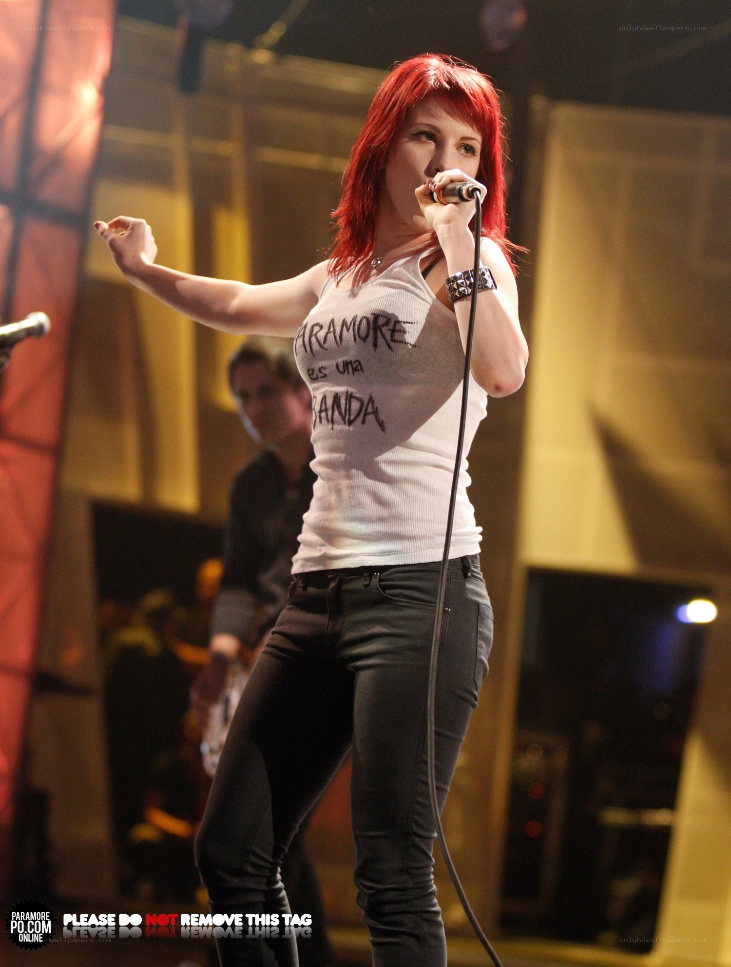 singer performing on stage