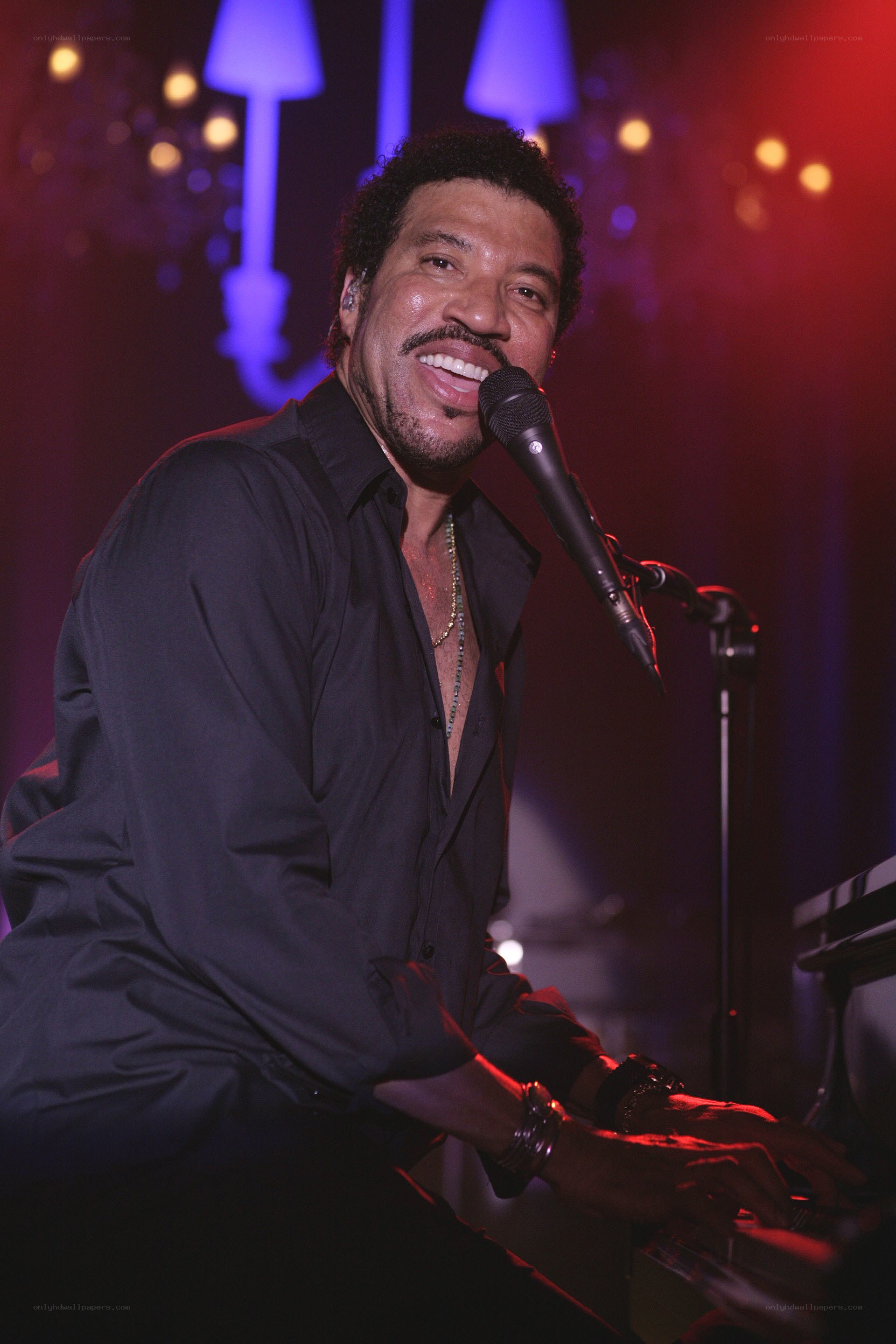 Singer performing on stage
