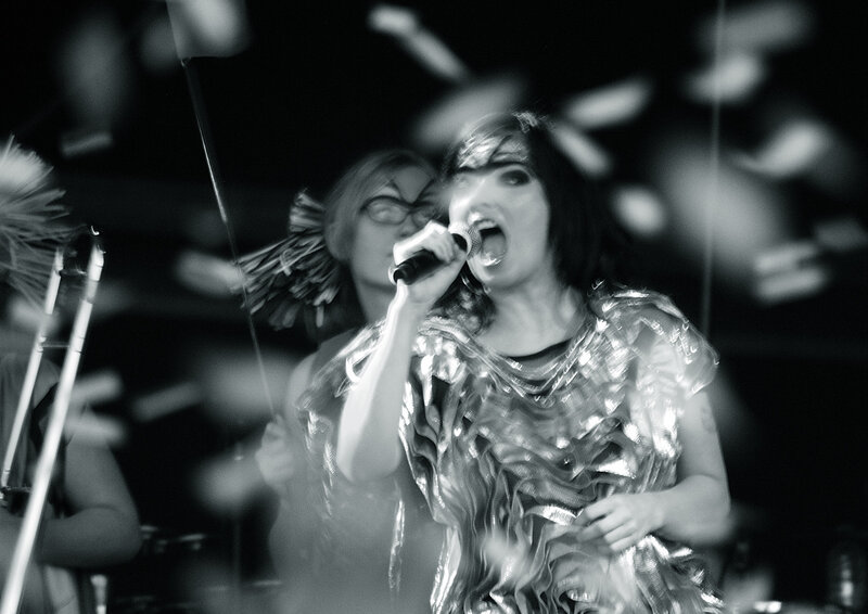 Singer performing on stage