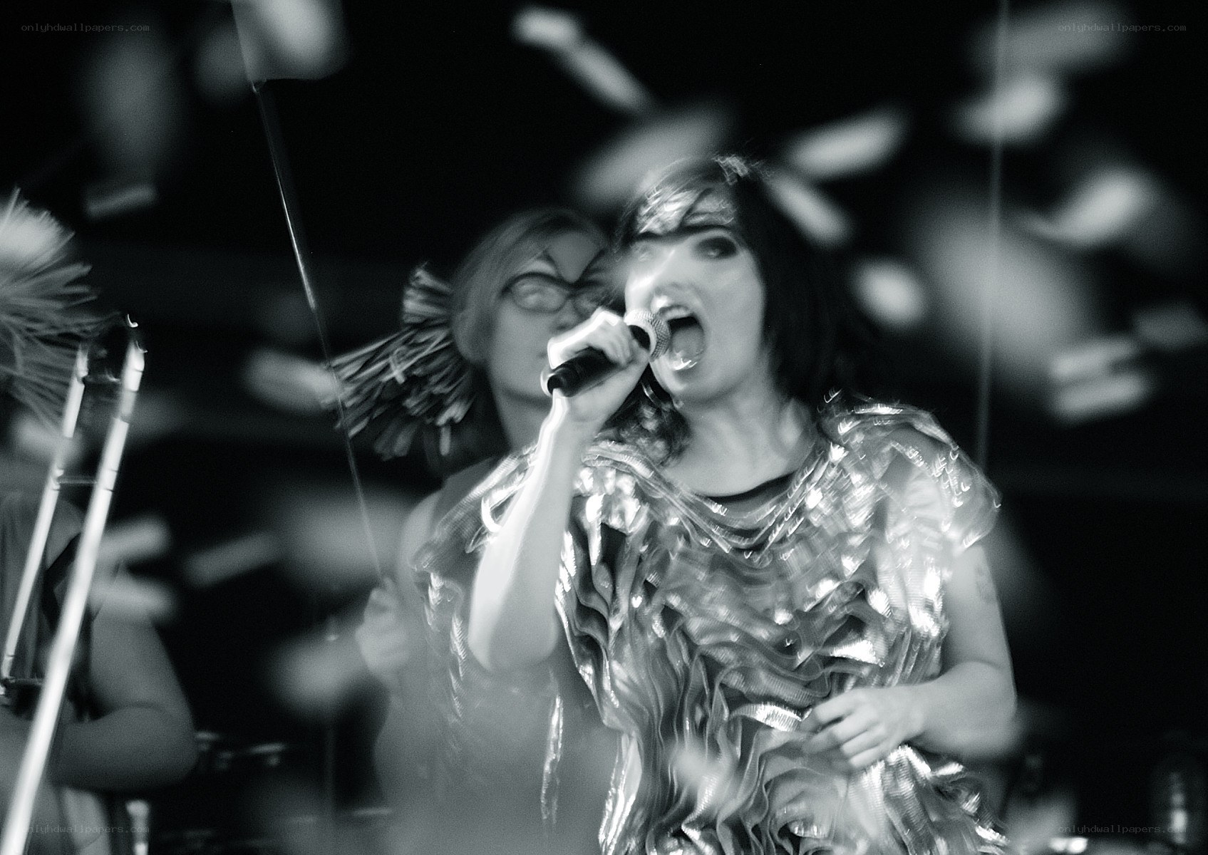 Singer performing on stage