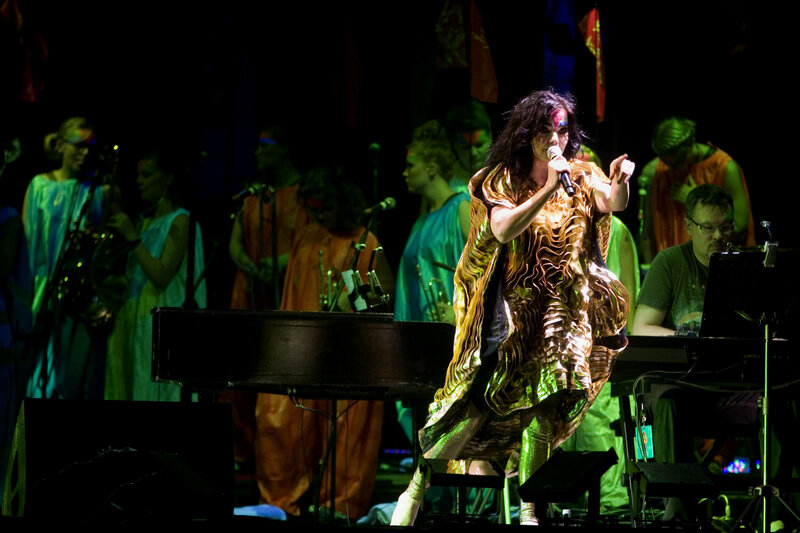 Singer performing on stage