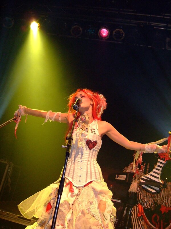 Singer performing on stage