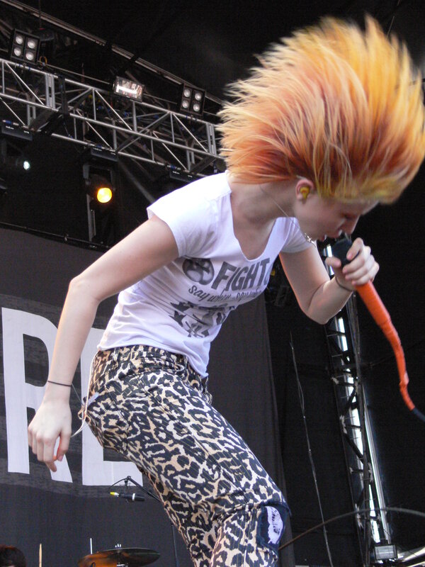 Singer performing on stage