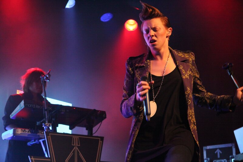 Singer performing on stage