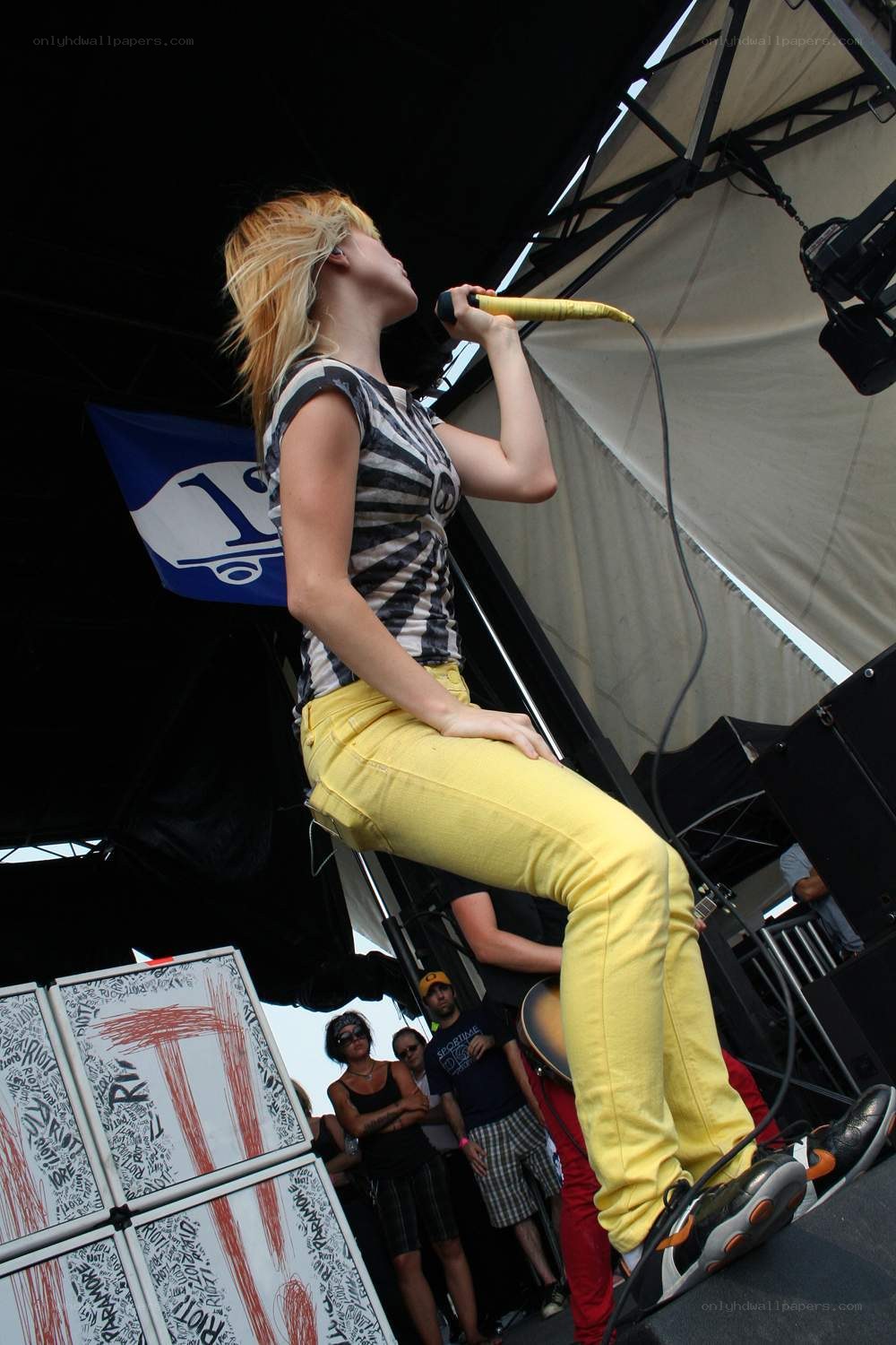 singer performing on stage