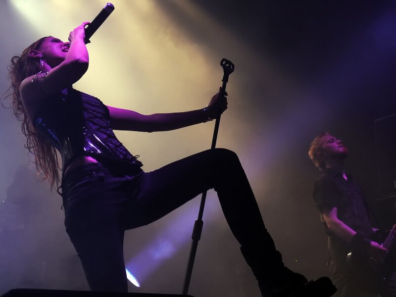 Singer performing on stage