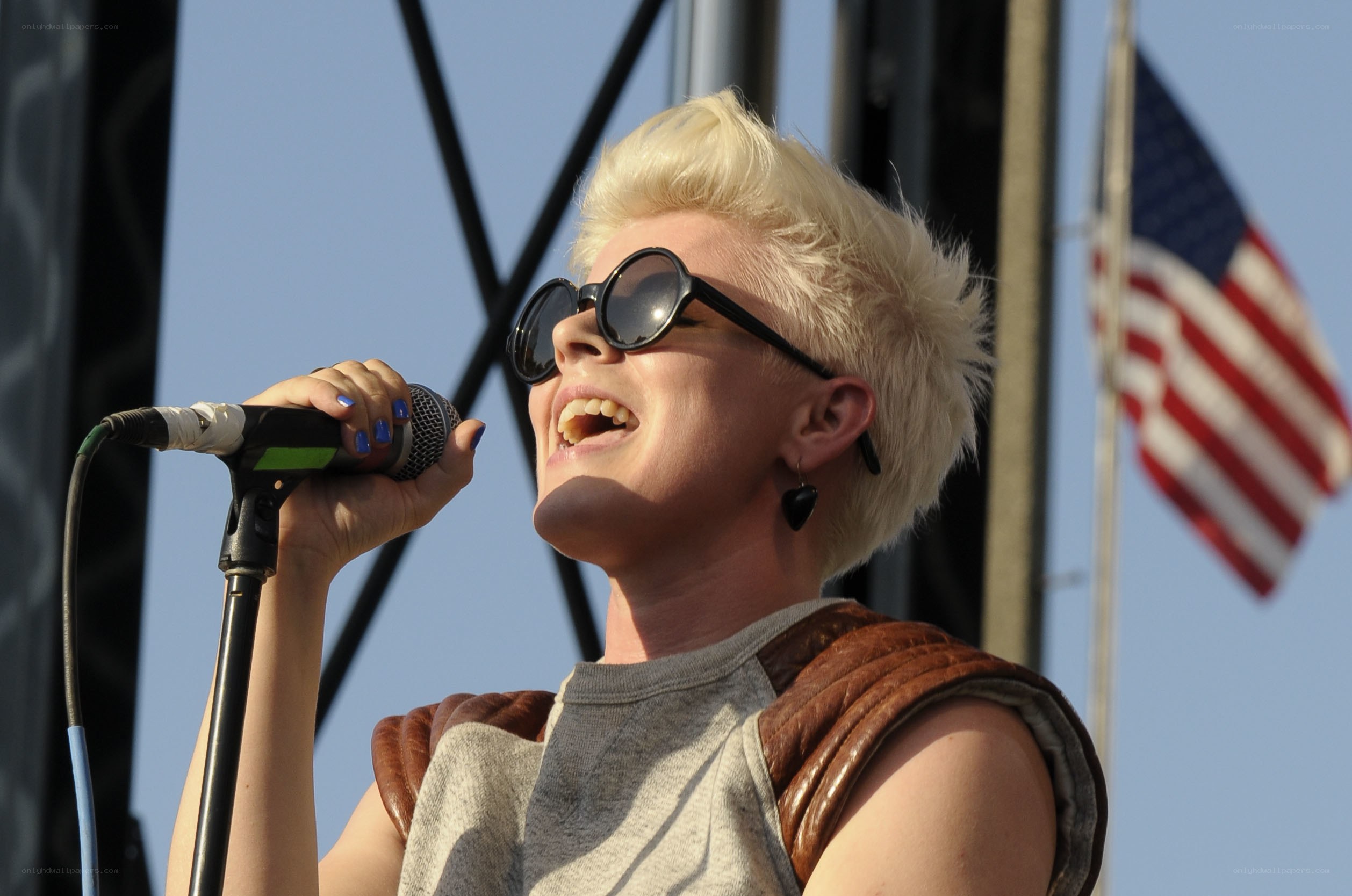 singer performing on stage