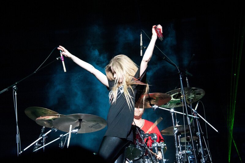 singer performing on stage