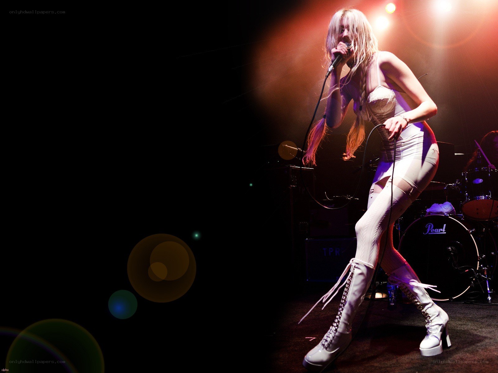Singer performing on stage
