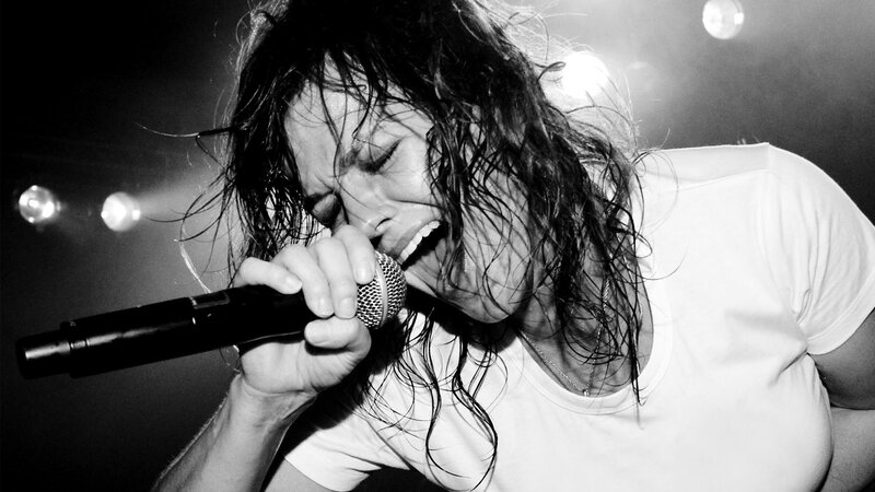 Singer Performing on Stage — Black, Intense, Night
