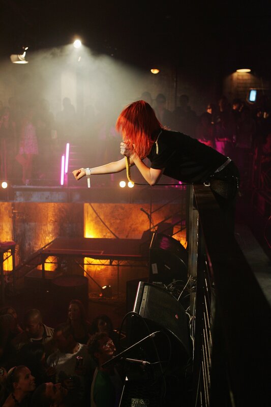 Singer performs at concert