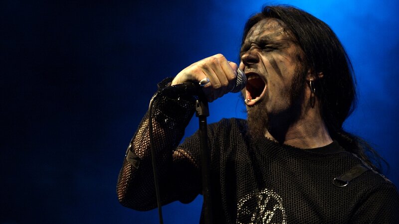 Singer with Black Makeup