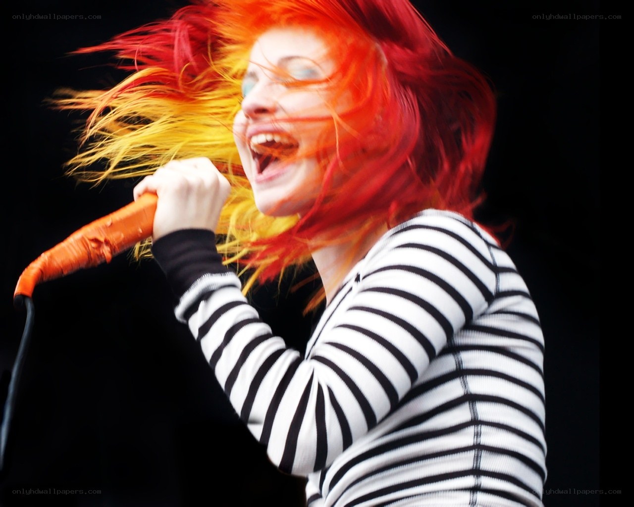 singer with vibrant hair