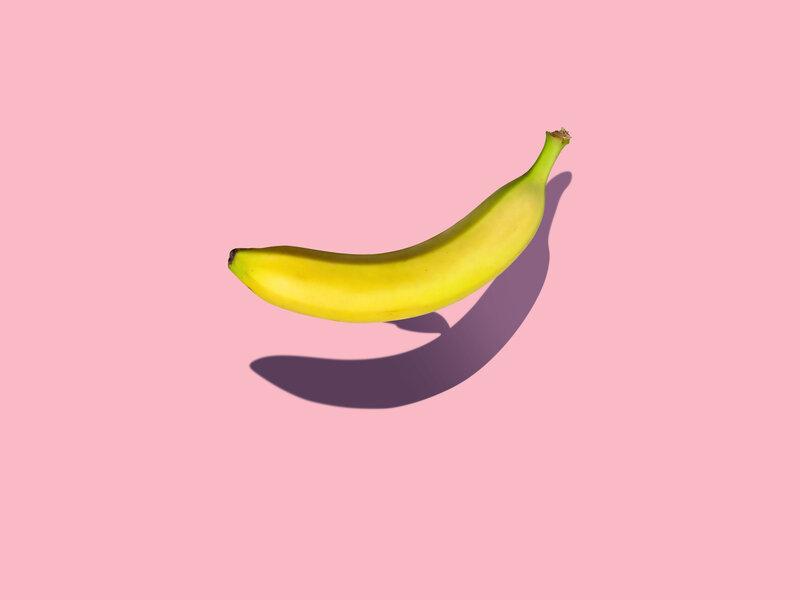 Single Banana on Pink — Calm