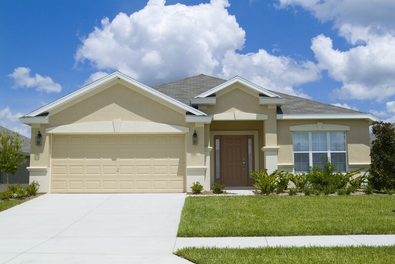 single-family home with garage