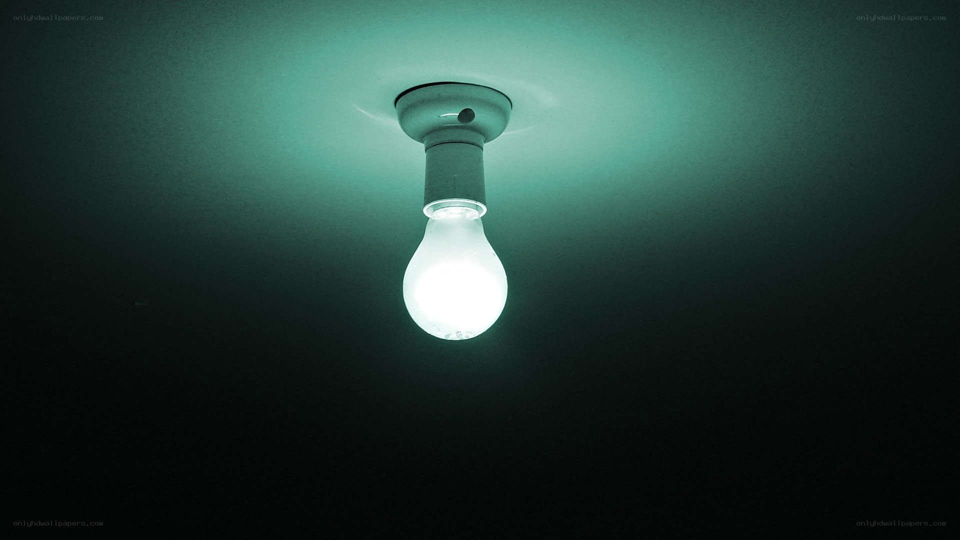 single light bulb on ceiling