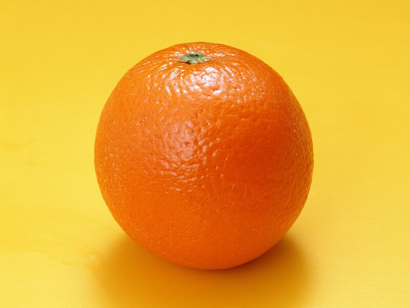 Single Orange Fruit