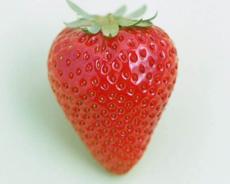 Single Red Strawberry