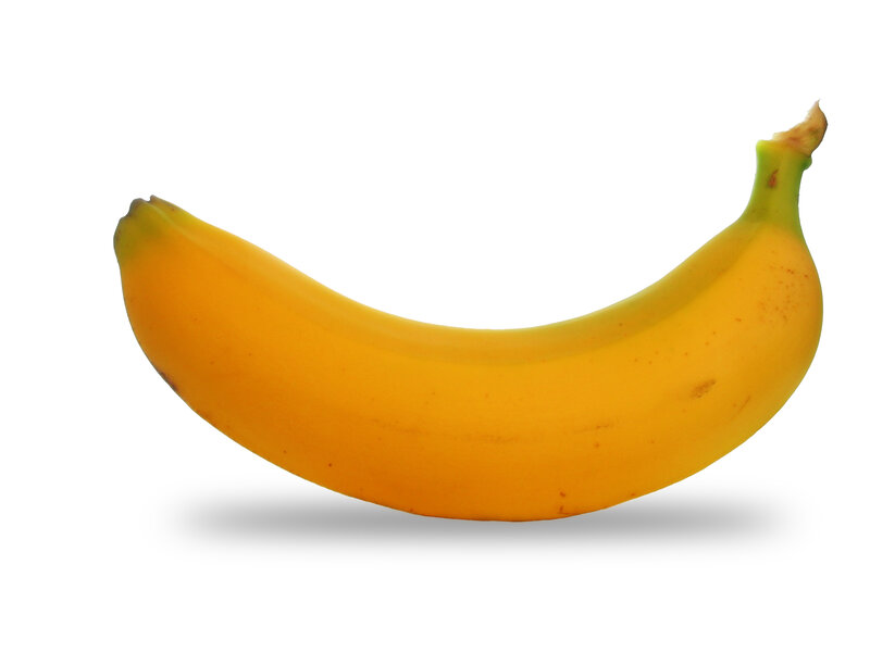 single ripe banana