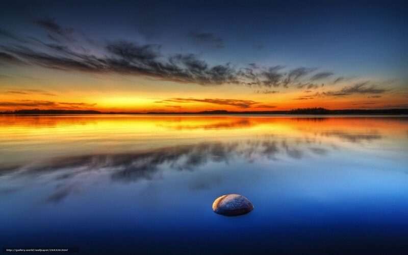 Single Rock in Water