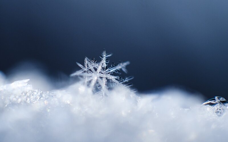Single Snowflake — White, Calm
