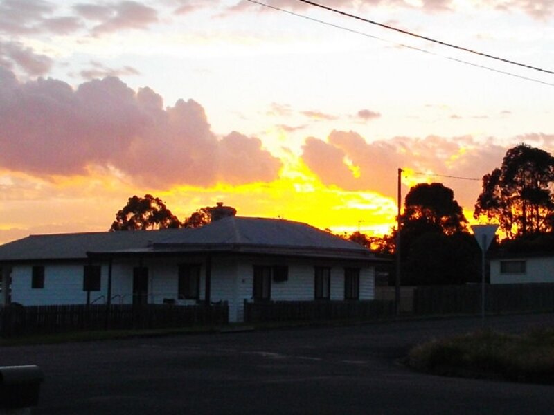 Single-story House at Sunset