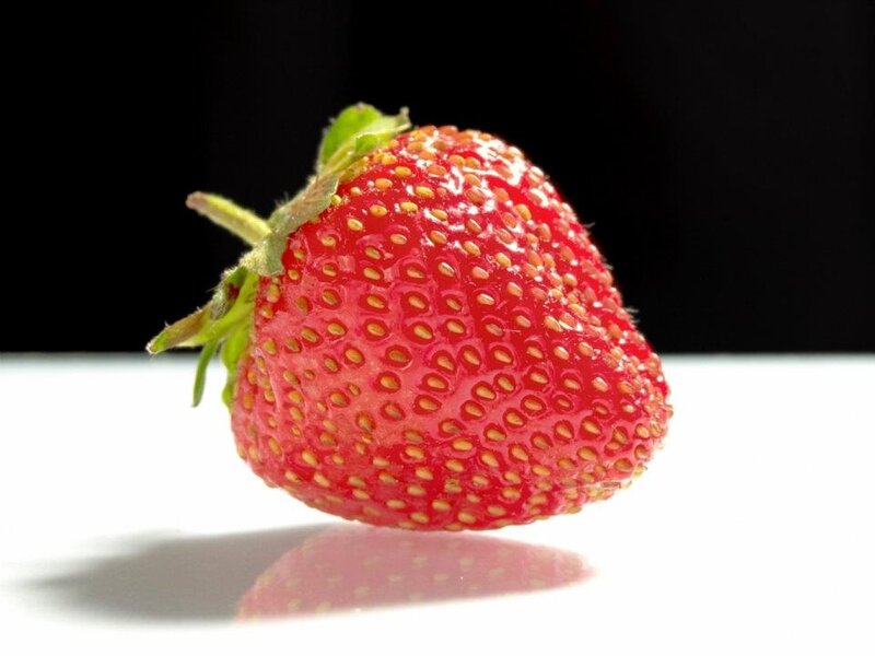 Single Strawberry — Red, Dramatic