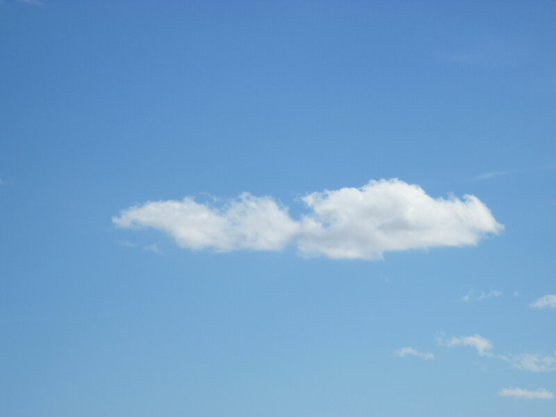Single White Cloud — Blue, Serene