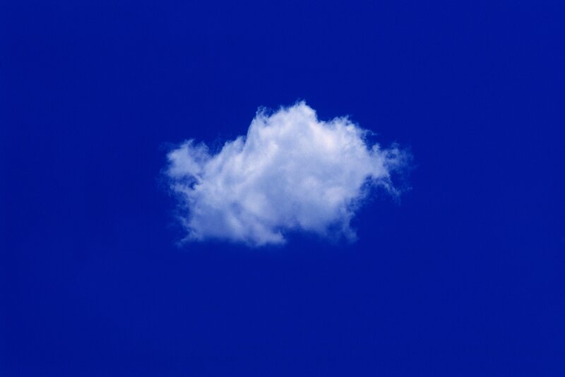 Single White Cloud — Blue, Sky