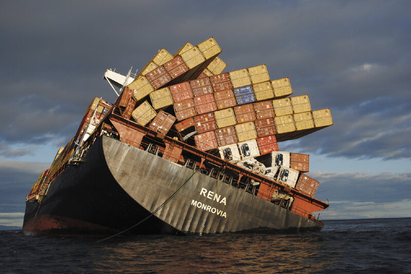 Sinking Container Ship