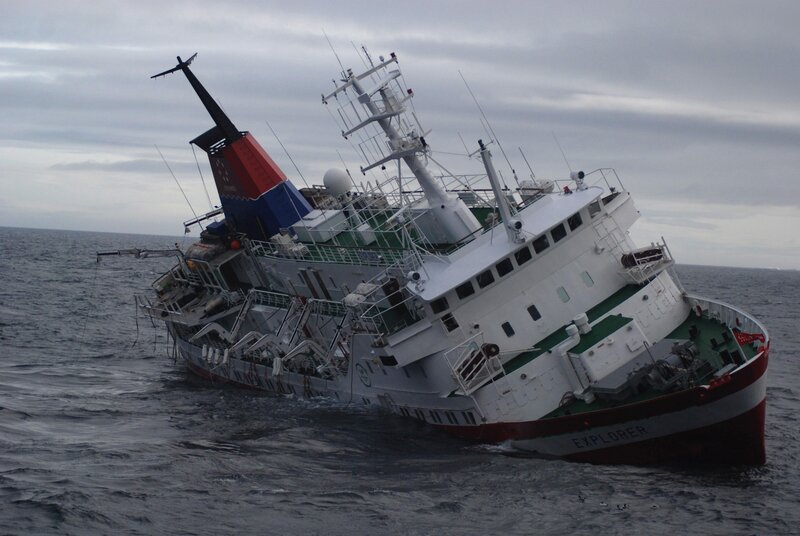 Sinking Research Vessel — Gray