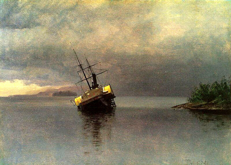 Sinking Ship at Dusk