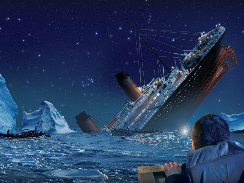 Sinking Ship at Night