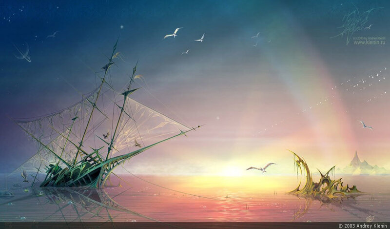 Sinking Ship at Sunset