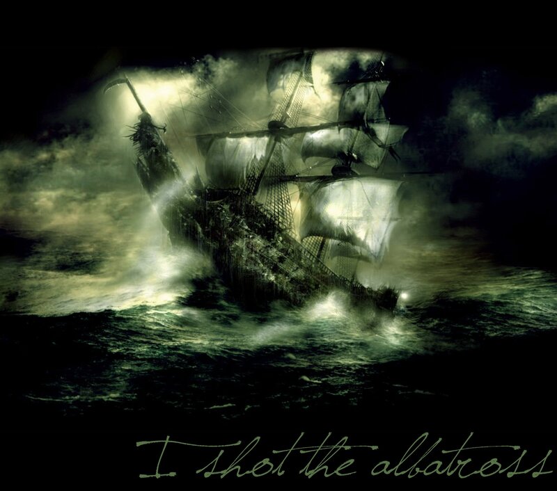 Sinking Ship in Storm — Green, Dramatic