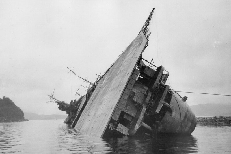 Sinking Ship in Water