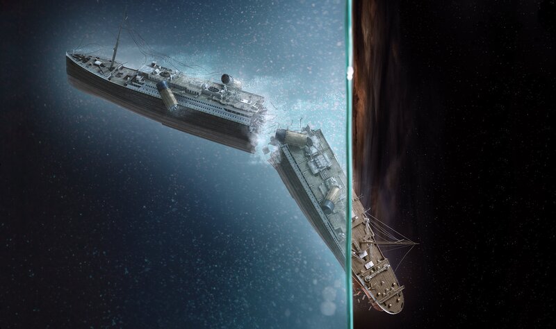 Sinking Ship Underwater