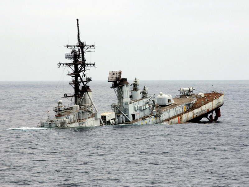 Sinking Warship