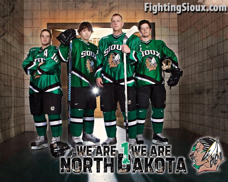 Sioux hockey team portrait