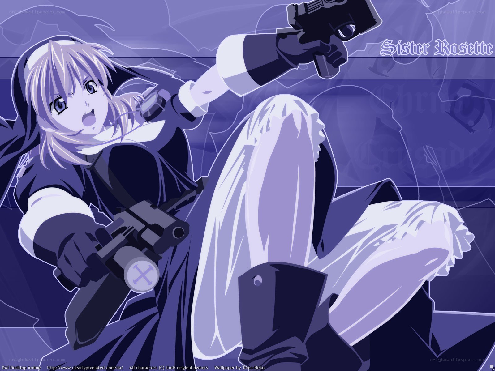 Sister Rosette with guns