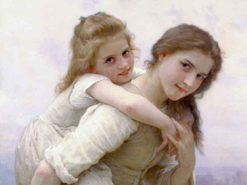 sisterly embrace painting