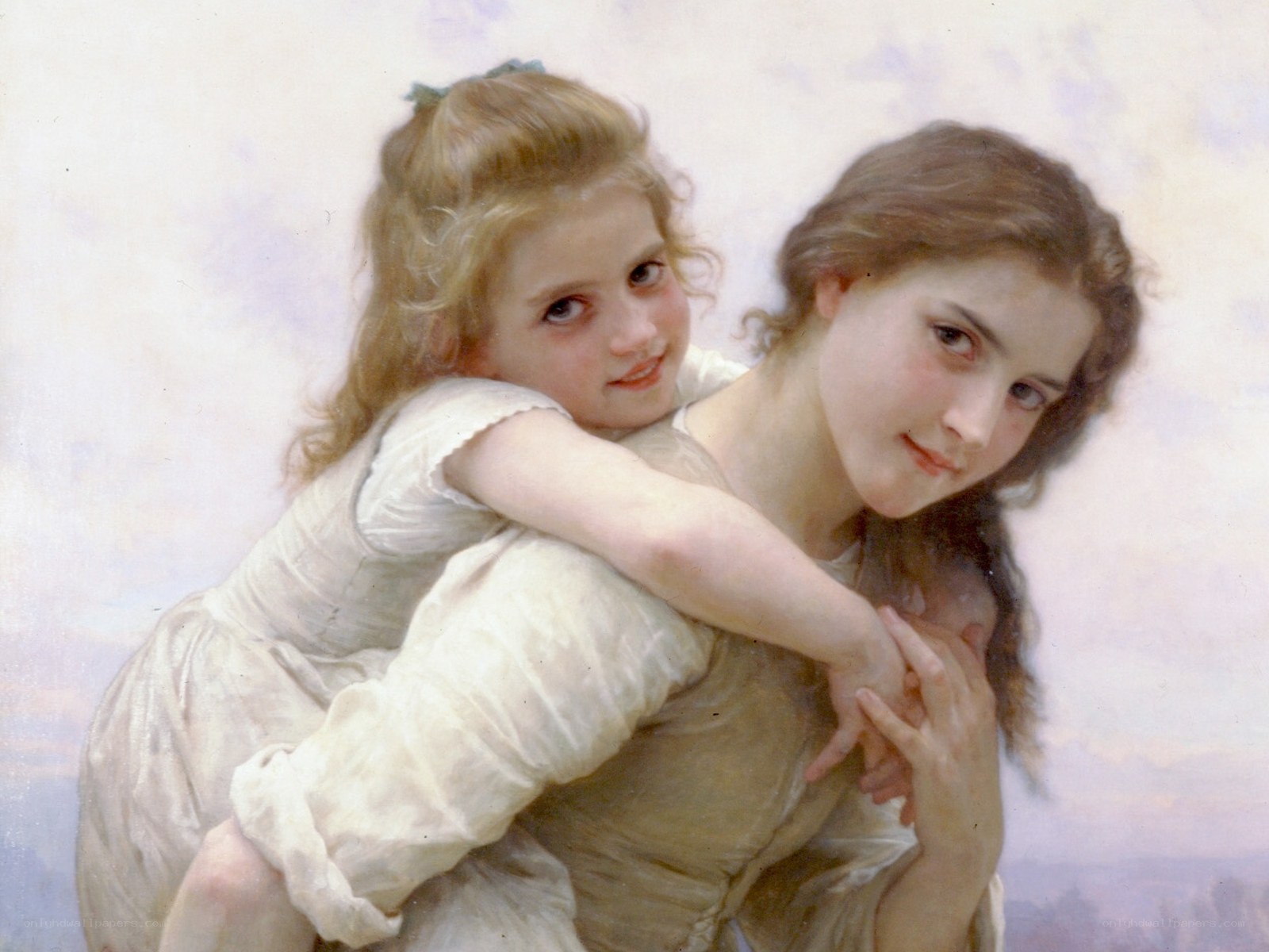 sisterly embrace painting