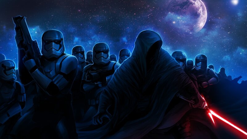 Sith Lord with Stormtroopers