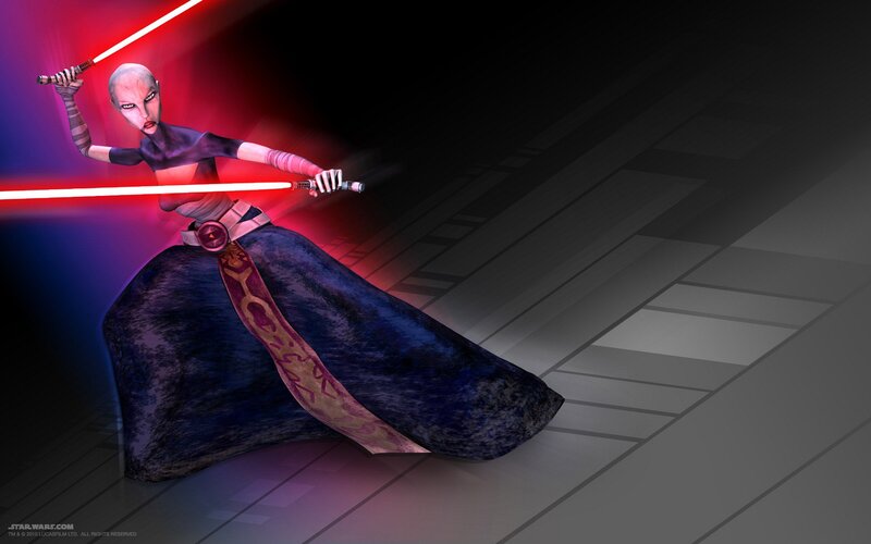 Sith warrior with dual lightsabers