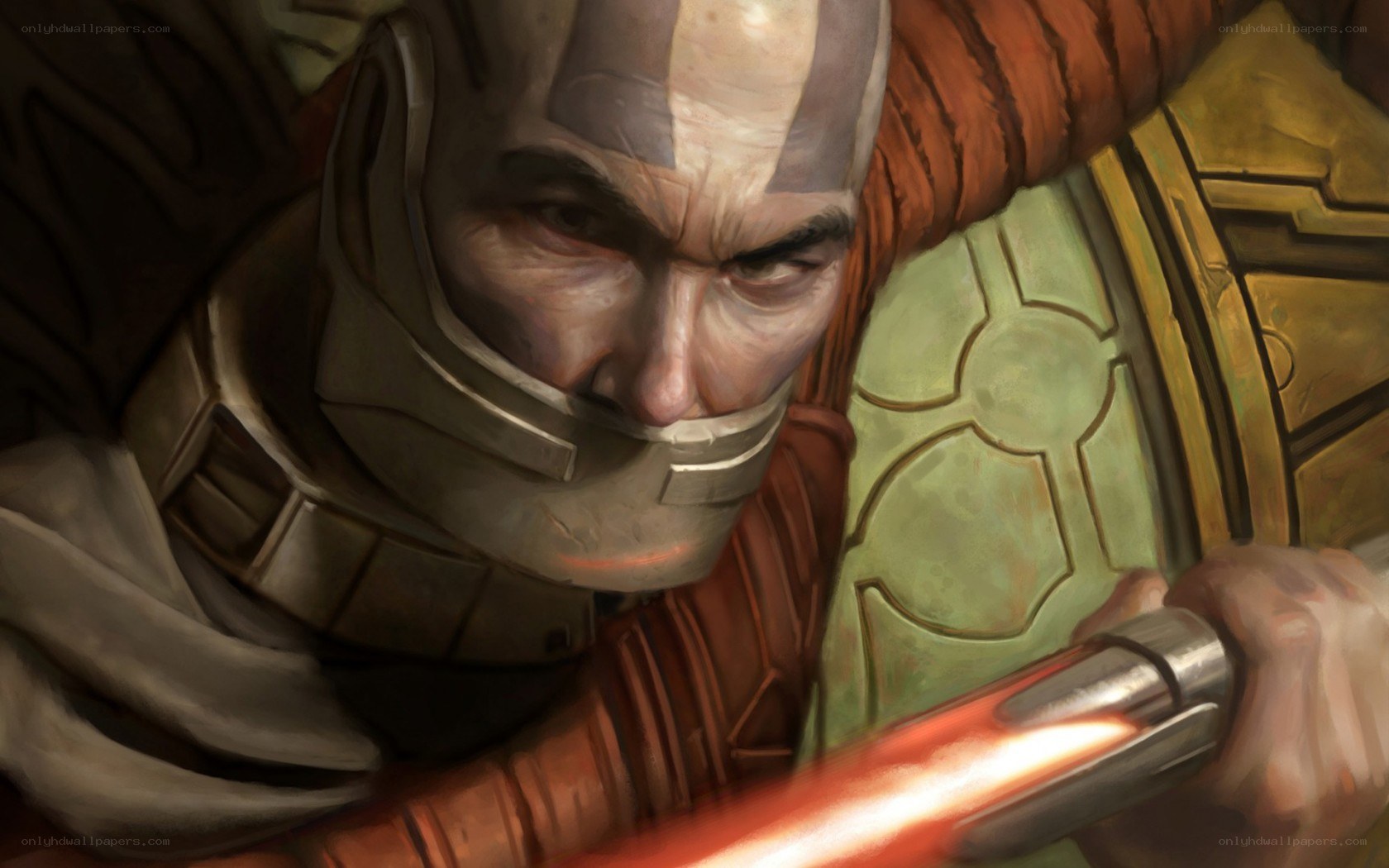Sith warrior with lightsaber